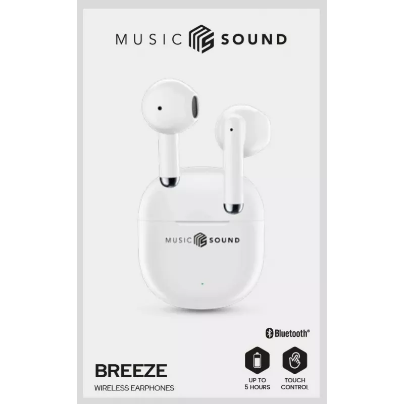 Music Sound Breeze In-Ear-Bluetooth-Kopfhörer im Kapsel-Design mit farbigem Case