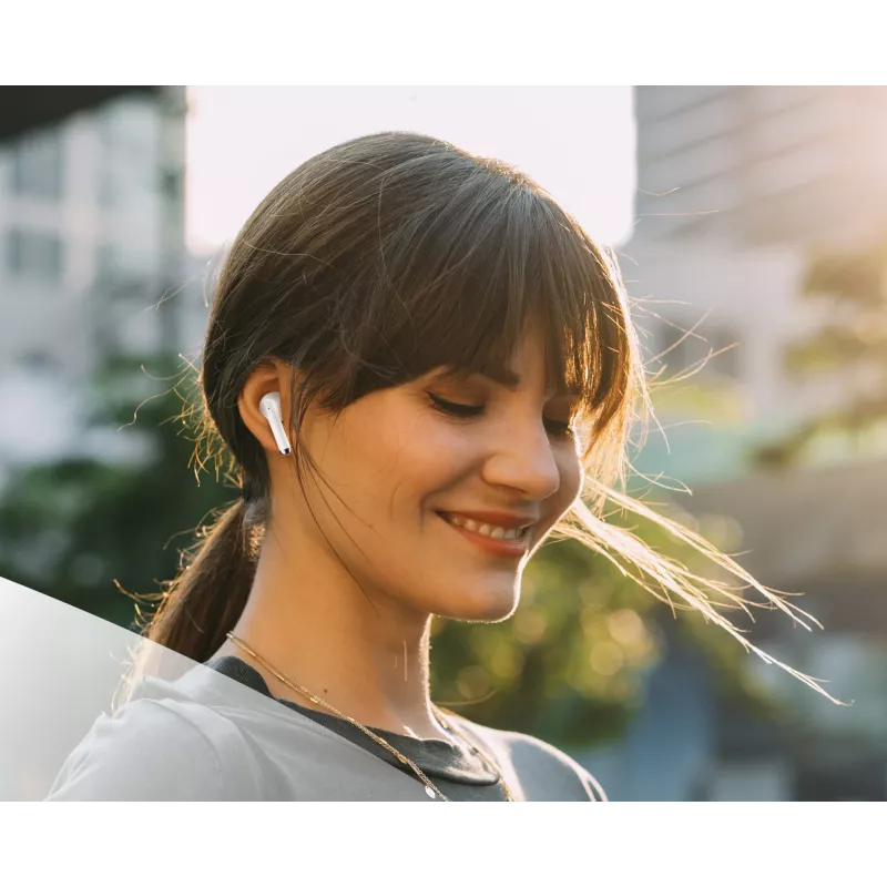 Music Sound Breeze In-Ear-Bluetooth-Kopfhörer im Kapsel-Design mit farbigem Case