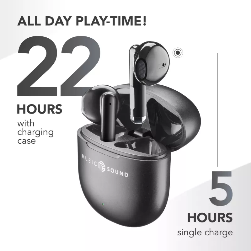 Music Sound Breeze Kapsel-Bluetooth-Ohrhörer mit farbigem Etui