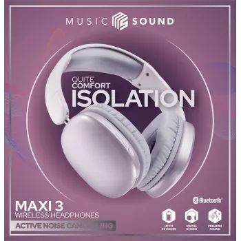 Music Sound MAXI3 MAXI3 kabellose Over-Ear-Kopfhörer mit aktiver Geräuschunterdrückung