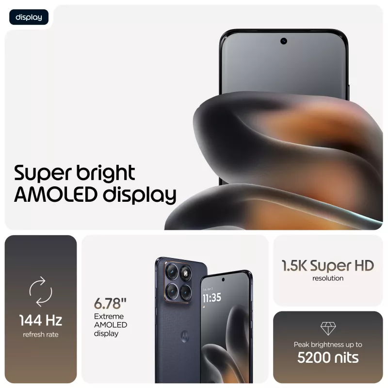 Motorola edge 70 fusion 17,2 cm (6,78 Zoll) Dual-SIM Android 16.0 5G USB Type-C 8 GB 256 GB 7000 mAh Schwarz