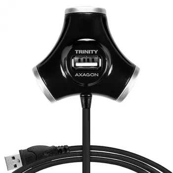 Axagon HUE-X3B Schnittstellen-Hub USB 2.0 480 Mbit/s Schwarz