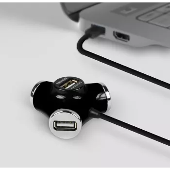 Axagon HUE-X3B Schnittstellen-Hub USB 2.0 480 Mbit/s Schwarz
