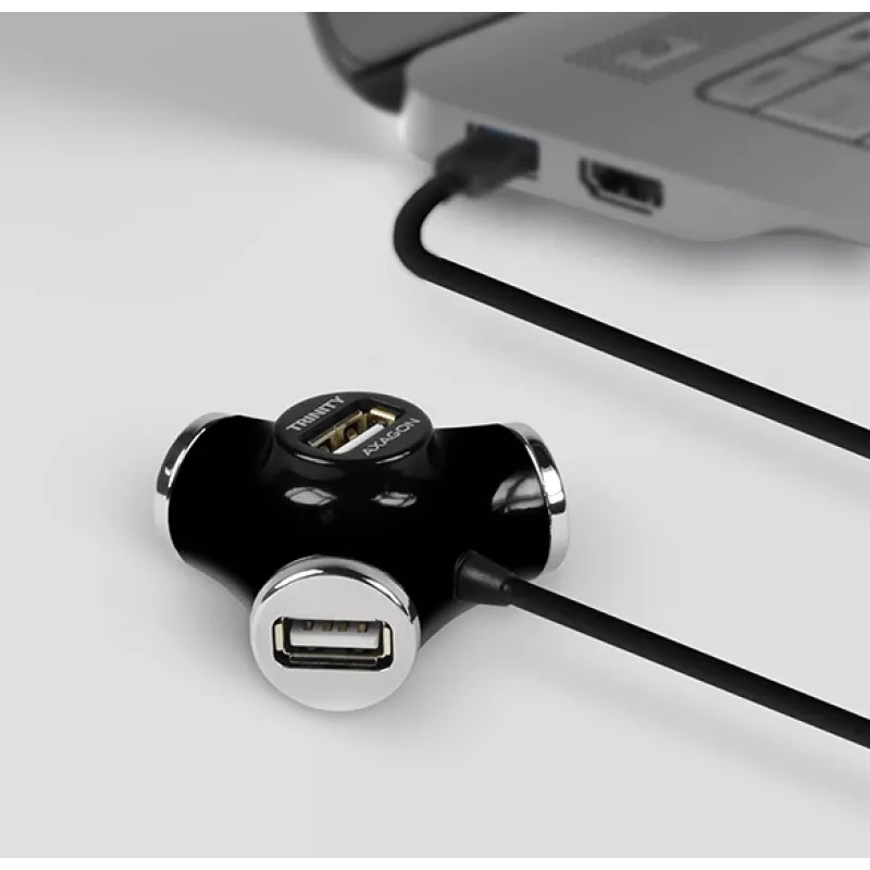 Axagon HUE-X3B Schnittstellen-Hub USB 2.0 480 Mbit/s Schwarz