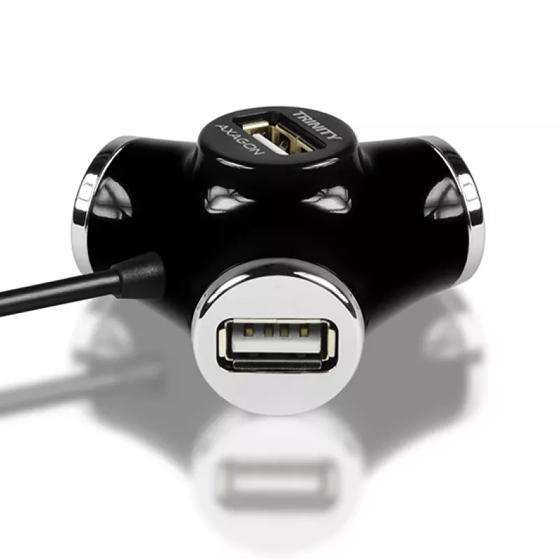 Axagon HUE-X3B Schnittstellen-Hub USB 2.0 480 Mbit/s Schwarz