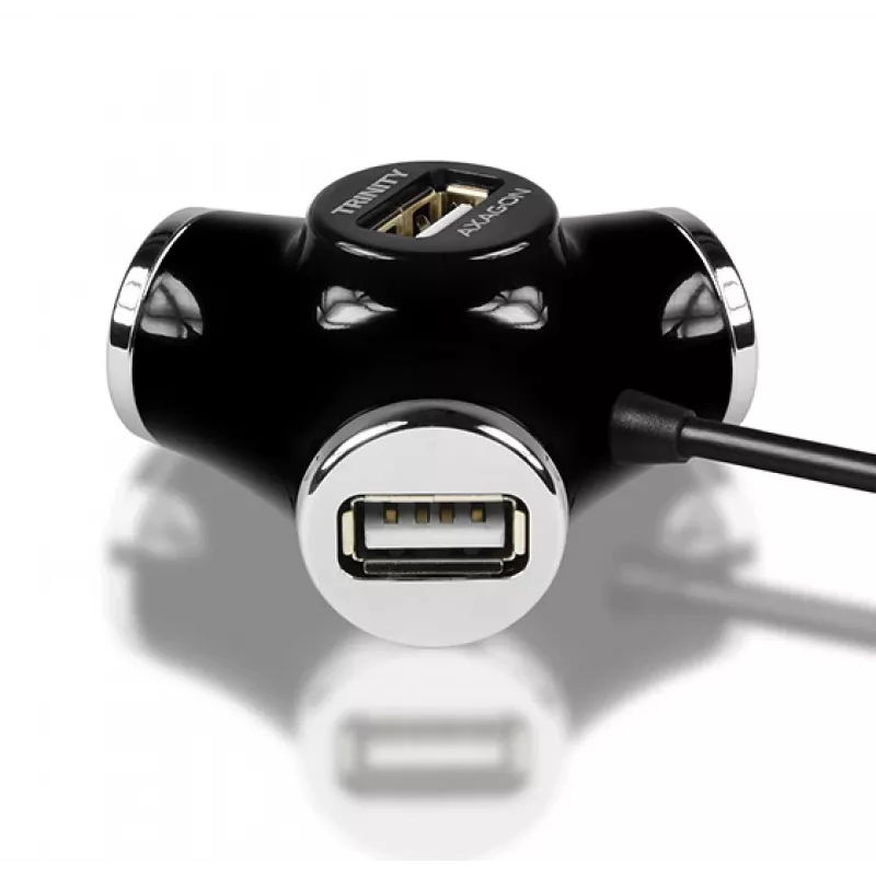 Axagon HUE-X3B Schnittstellen-Hub USB 2.0 480 Mbit/s Schwarz