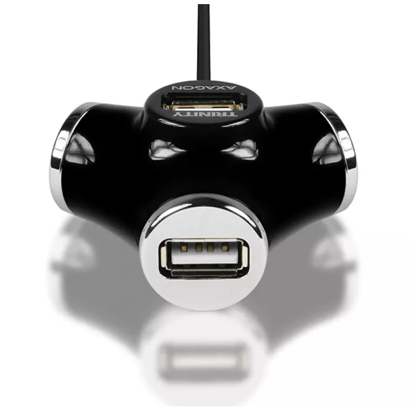 Axagon HUE-X3B Schnittstellen-Hub USB 2.0 480 Mbit/s Schwarz