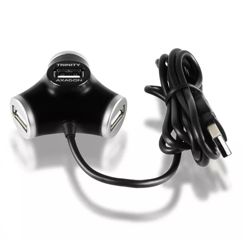 Axagon HUE-X3B Schnittstellen-Hub USB 2.0 480 Mbit/s Schwarz