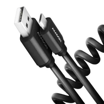Axagon BUMM-AM10TB USB-Kabel USB 2.0 0,6 m Micro-USB B USB A 0,48 Gbit/s Schwarz