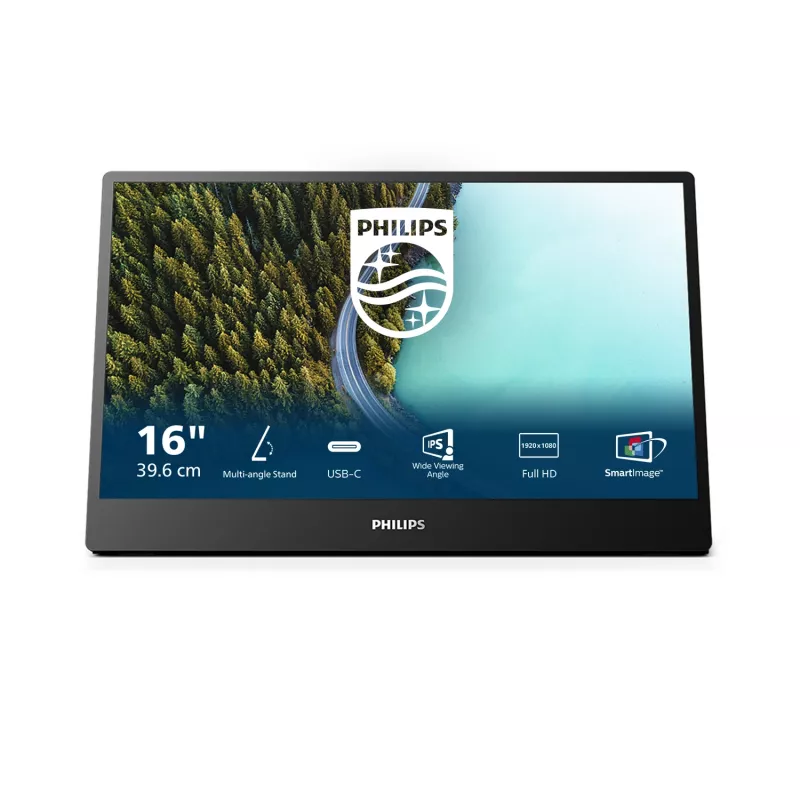 Philips 3000 series 16B1P3302/01 Computermonitor 39,6 cm (15,6 Zoll) 1920 x 1080 Pixel Full HD LED Schwarz