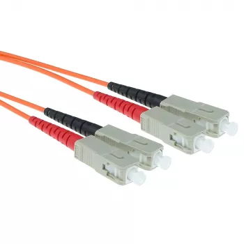 ACT 3 Meter LSZH Multimode 62,5/125 OM1 Glasfaser-Patchkabel Duplex mit SC-Steckern