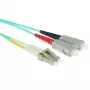ACT 1 Meter LSZH Multimode 50/125 OM3 Glasfaser-Patchkabel Duplex mit LC- und SC-Steckern