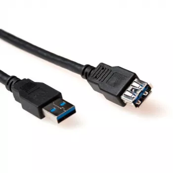 ACT USB 3.0 A-Stecker – USB A-Buchse 2,00 m, 2 m, USB A, USB A, USB 3.2 Gen 1 (3.1 Gen 1), Stecker/Buchse, Schwarz