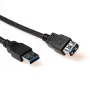 ACT USB 3.0 A-Stecker – USB A-Buchse 2,00 m, 2 m, USB A, USB A, USB 3.2 Gen 1 (3.1 Gen 1), Stecker/Buchse, Schwarz