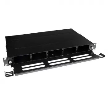ACT Fiber Panel High Density für 5 MTP®-MPO Kassetten, PG11, PG13, Schwarz, Metall