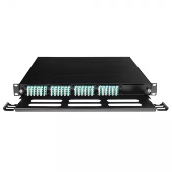 ACT Fiber Panel High Density für 5 MTP®-MPO Kassetten, PG11, PG13, Schwarz, Metall