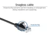 ACT Schwarz 0,5 Meter LSZH U/UTP CAT6 Datacenter Slimline Patchkabel snagless mit RJ45 Steckern