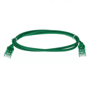 ACT Green 10 Meter LSZH U/UTP CAT6 Datacenter Slimline Patchkabel, rastnasenfrei mit RJ45-Steckern