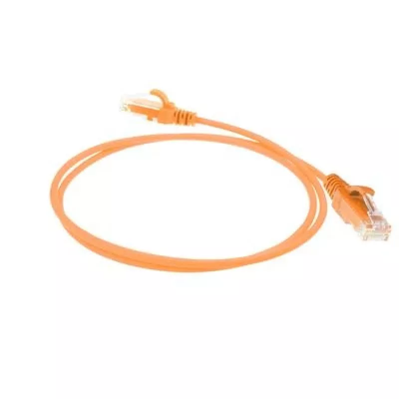 ACT Orange 1 Meter LSZH U/UTP CAT6 Datacenter Slimline Patchkabel rastnasenfrei mit RJ45-Steckern