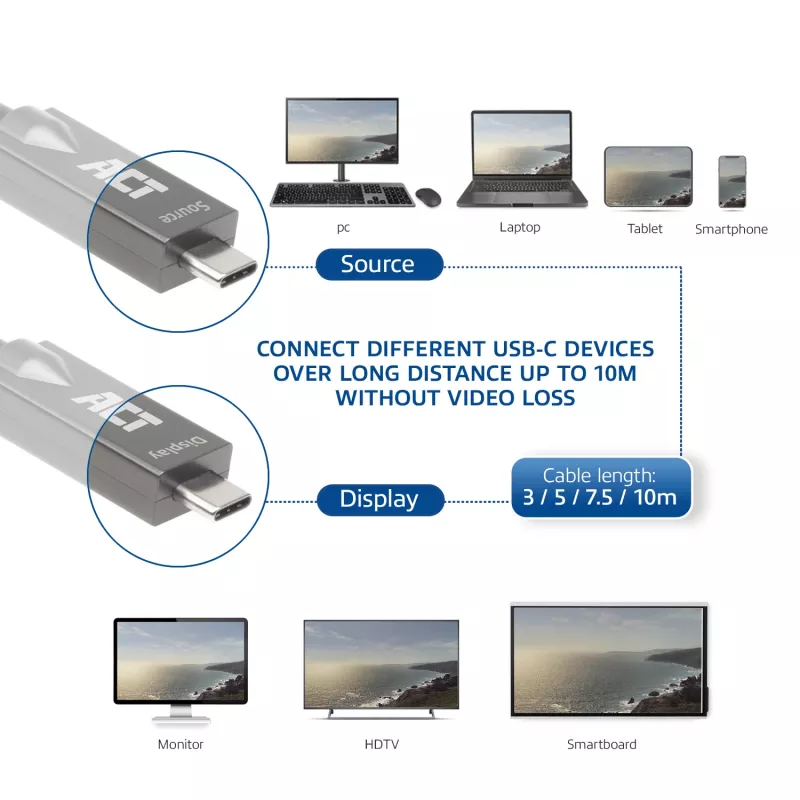 ACT USB-C 3.2 Gen2 Active Optical Kabel (AOC) Verbindungskabel, 10 m