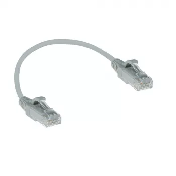 ACT Grau 0,15 Meter LSZH U/UTP CAT6 Datacenter Slimline Patchkabel, rastnasenfrei mit RJ45-Steckern