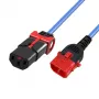 ACT Netzkabel C13 IEC Lock+ - C14 IEC Lock Dual Locking blau 2 m, PC3620