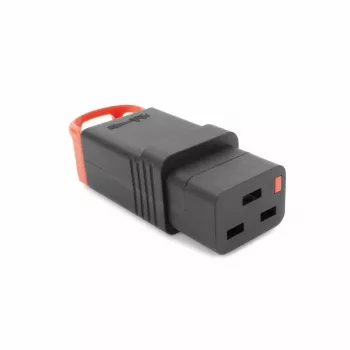 ACT C19 IEC Lock+ wiederanschließbar schwarz, PA190100BK, C19, Gerade, Buchse, 250 V, 16 A, Schwarz, Rot