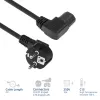 ACT Stromkabel Netzstecker CEE7/7 Stecker (gewinkelt) - C15 (gewinkelt links) IEC60320 schwarz 2 m