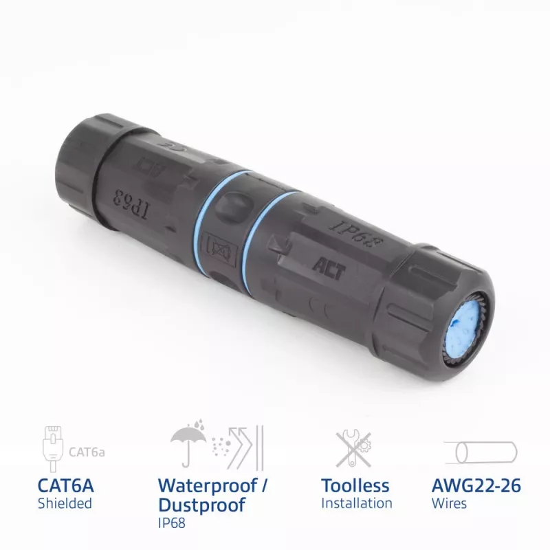 ACT SD6521 CAT6A Outdoor-IP68-Kabelkupplung
