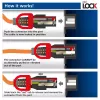 ACT Netzkabel C14 IEC Lock+ Dual Locking - C15 IEC Lock+ weiß 2 m, PC3875