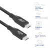 ACT USB 3.0 10Gbps 60W USB Typ-C-Kabel, 1 Meter, 1 m, USB C, USB C, USB 3.2 Gen 2 (3.1 Gen 2), 10 Gbit/s, Schwarz