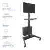 ACT Mobile Workstation für einen Monitor, mit CPU-Halterung, Tastatur- und Mausablage