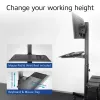 ACT Mobile Workstation für einen Monitor, mit CPU-Halterung, Tastatur- und Mausablage