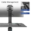 ACT Mobile Workstation für einen Monitor, mit CPU-Halterung, Tastatur- und Mausablage