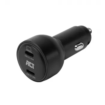 ACT 2-Port USB-C Schnelllade-Autoladegerät 95W mit Power Delivery PPS, Quick Charge und GaNFast