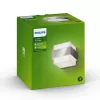 Philips myGarden Schaufel-Wandleuchte 42W E27 ohne Leuchtmittel, Außenwandleuchte, Edelstahl, Weiß, Edelstahl, Kunststoff, IP44, Garten, Terrasse, II