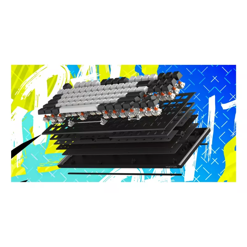 HATOR Gravity TKL Tastatur Gaming USB QWERTY US English Schwarz