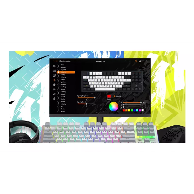 HATOR Gravity TKL Tastatur Gaming USB QWERTY US English Schwarz