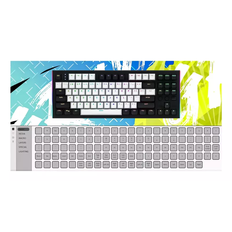 HATOR Gravity TKL Tastatur Gaming USB QWERTY US English Schwarz