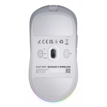 HATOR Quasar 3 Wireless Maus Gaming Beidhändig RF Wireless + Bluetooth + USB Typ-A Optisch 12000 DPI