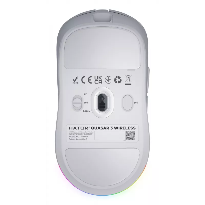 HATOR Quasar 3 Wireless Maus Gaming Beidhändig RF Wireless + Bluetooth + USB Typ-A Optisch 12000 DPI