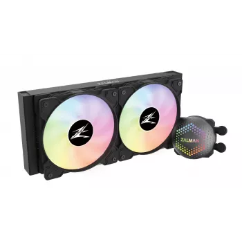 Zalman ALPHA24 Schwarz CPU-Flüssigkeitskühler 280-mm-Radiator 2 x 140 mm Lüfter ARGB-Pumpe Dual-Prozessor All-in-One-Flüssigkeitskühler 12 cm