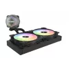 Zalman ALPHA24 Schwarz CPU-Flüssigkeitskühler 280-mm-Radiator 2 x 140 mm Lüfter ARGB-Pumpe Dual-Prozessor All-in-One-Flüssigkeitskühler 12 cm