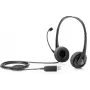 HP Stereo USB Headset, Kabelgebunden, Büro/Callcenter, 20 - 20000 Hz, 110 g, Headset, Schwarz