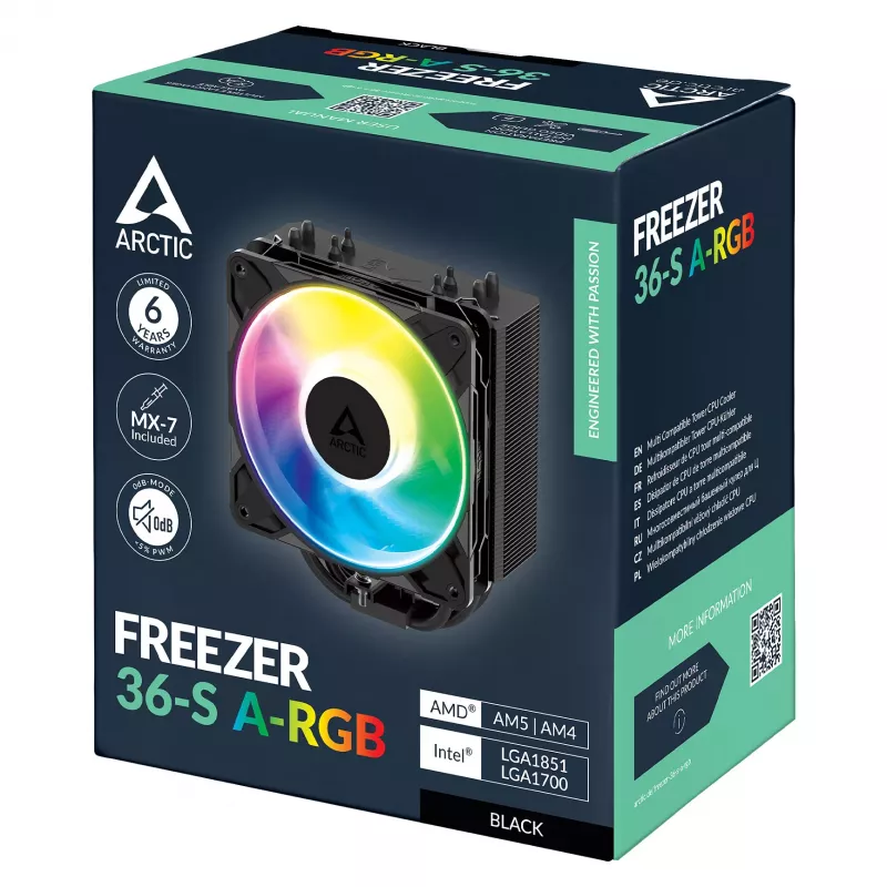 ARCTIC Freezer 36-S A-RGB CPU-Luftkühler - Schwarz