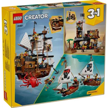 LEGO Creator 3-in-1 31387 Ikonisches Piratenschiff (1074 Teile)