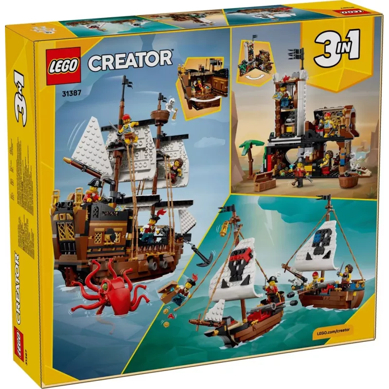LEGO Creator 3-in-1 31387 Ikonisches Piratenschiff (1074 Teile)