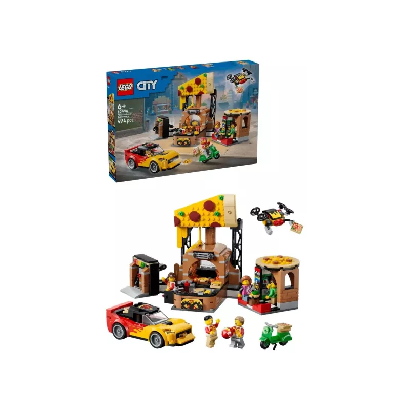 LEGO City 60496 Pizza-Lieferservice mit Fahrzeugen (494 Teile)