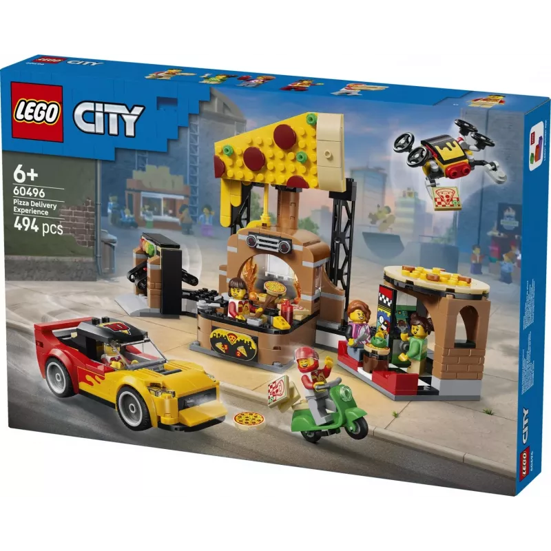 LEGO City 60496 Pizza-Lieferservice mit Fahrzeugen (494 Teile)