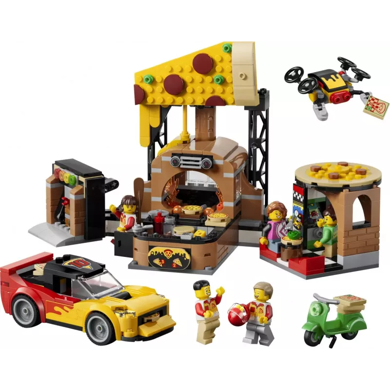 LEGO City 60496 Pizza-Lieferservice mit Fahrzeugen (494 Teile)